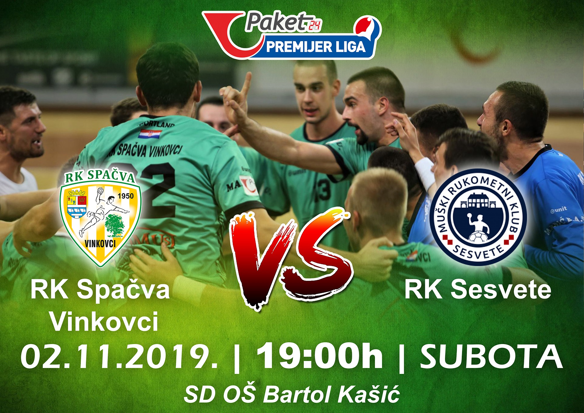 Najava: RK Spačva Vinkovci – RK Sesvete